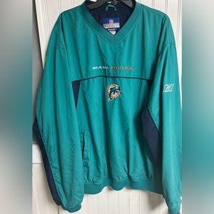 NFL Miami Dolphins Teal Windbreaker Pullover Jacket
